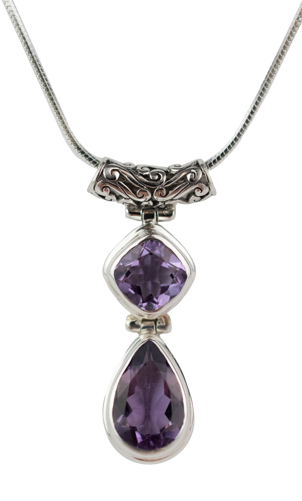 Amethyst and Sterling Silver Necklace