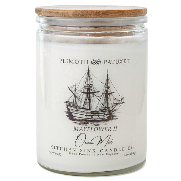 Mayflower II Ocean Mist Candle Plimoth Patuxet Museum Shop