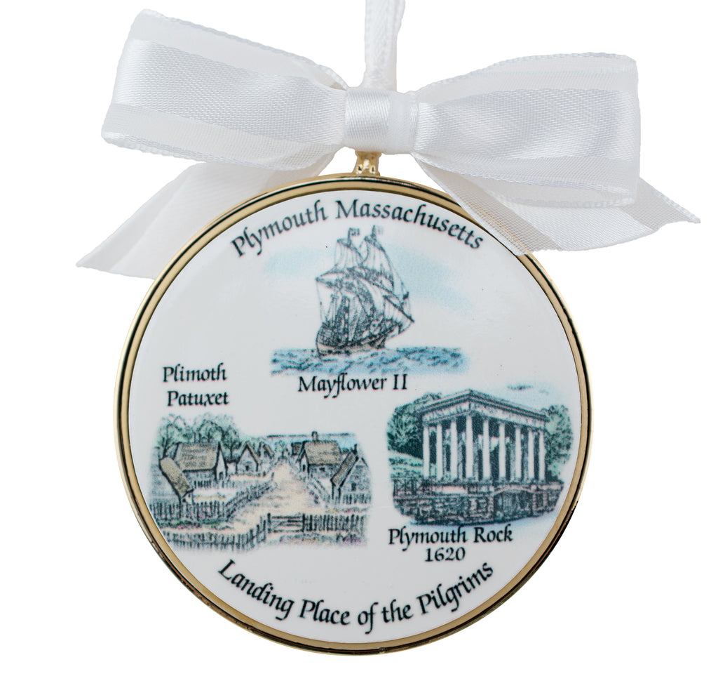 Plymouth Collage Ornament