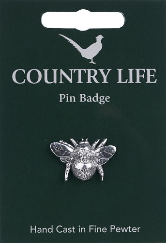 Bee Pin Badge - Pewter