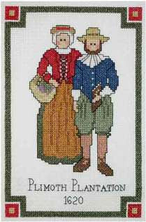 Plimoth Couple Counted Cross Stitch Kit