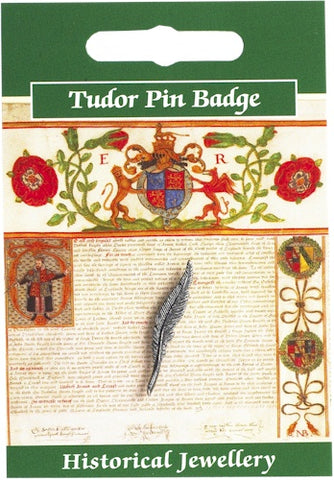 Tudor Quill Pin Badge