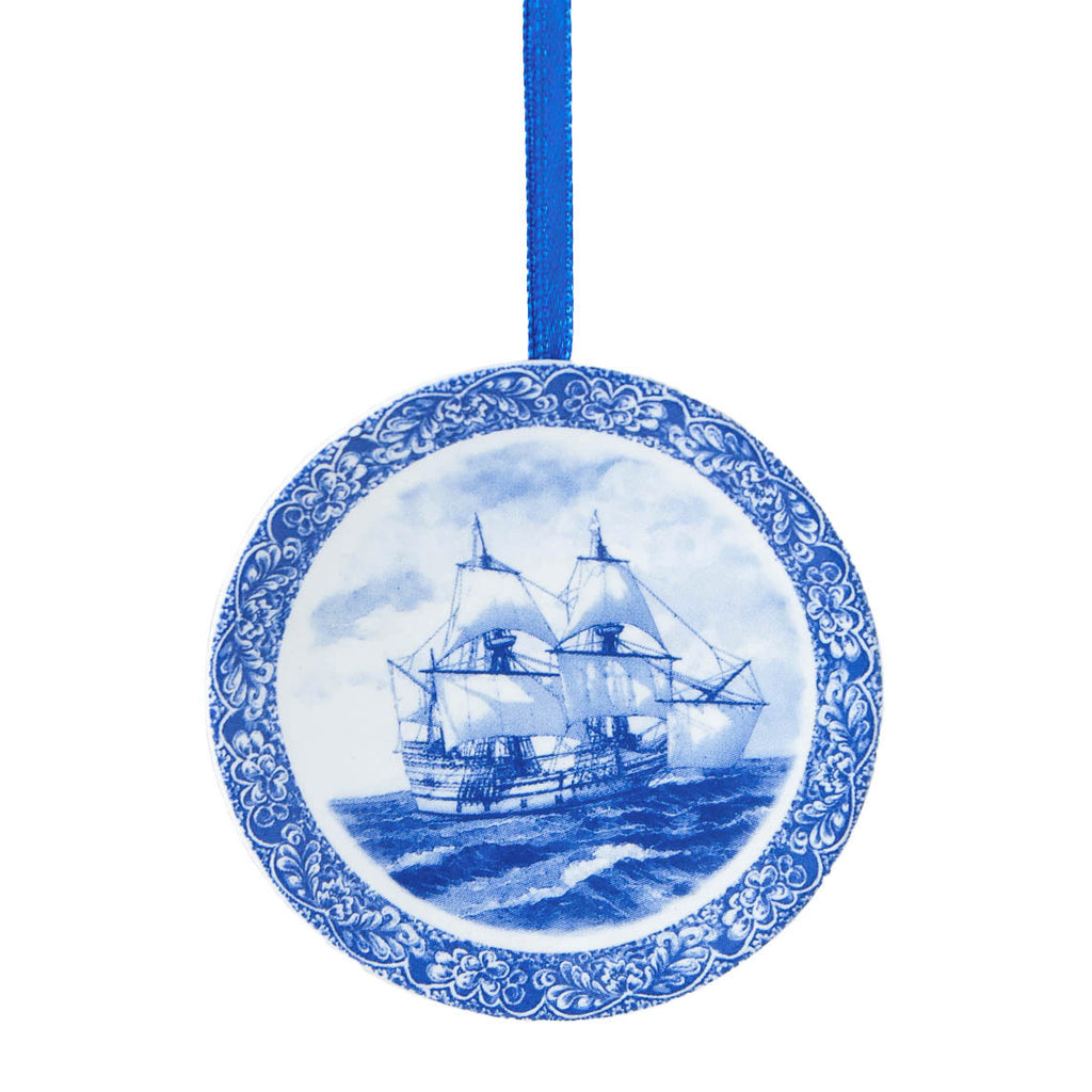 Mayflower II Delft Plate Ornament