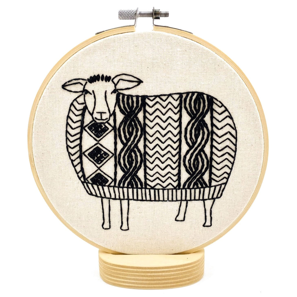 Sweater Weather Sheep Complete Embroidery Kit