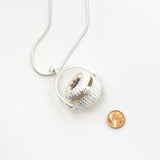 Silver Nantucket Basket Necklace