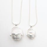 Silver Nantucket Basket Necklace