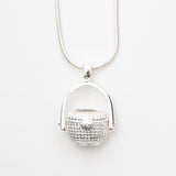 Silver Nantucket Basket Necklace