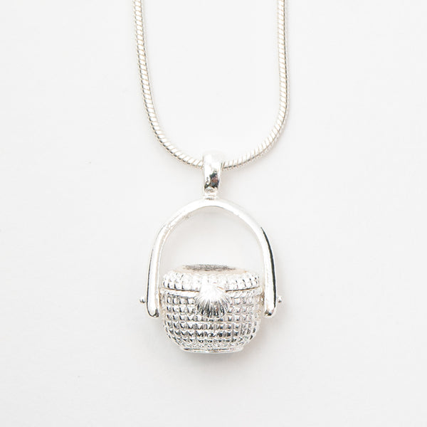 Silver Nantucket Basket Necklace Plimoth Patuxet Museum Shop