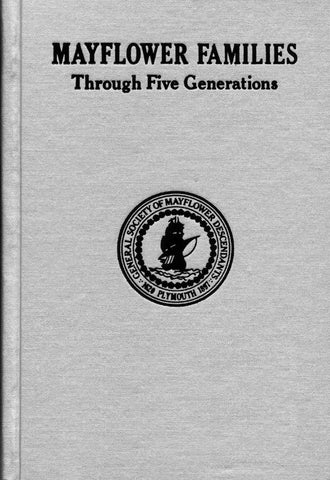 Mayflower Families Genealogy Book