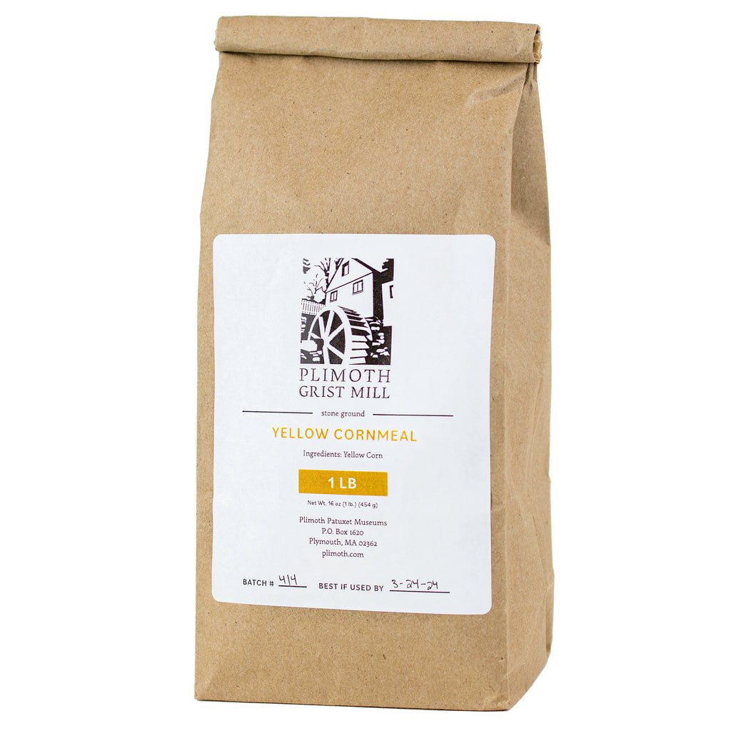 Plimoth Grist Mill Local Yellow Cornmeal - 1 lb Bag