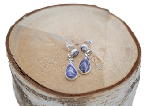 Teardrop Wampum Dangle Earrings