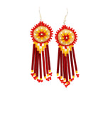 Beaded Medallion Earrings