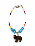 Beaded Turquoise Charm Bracelet