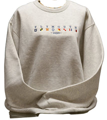 Plymouth Nautical Flag Crew Neck Sweatshirt