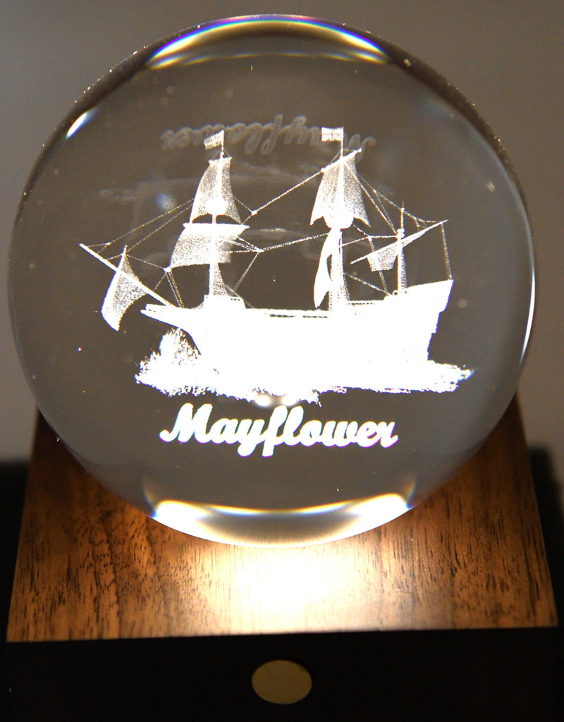 Mayflower Amber Crystal Globe