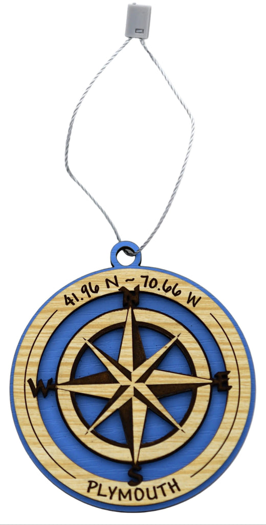 Compass Wooden Ornament