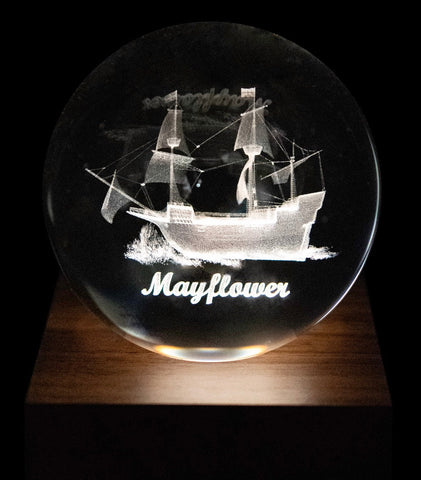 Mayflower Amber Crystal Globe