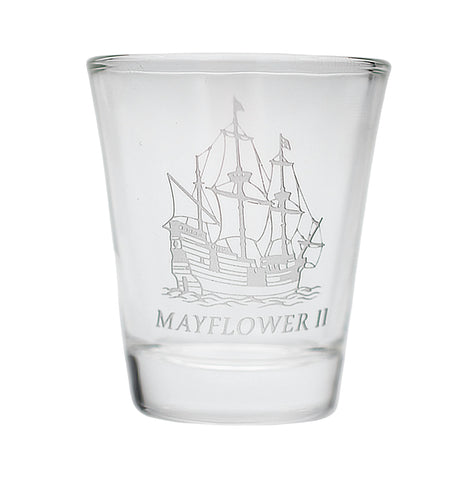 Mayflower II Etched Shot Glass