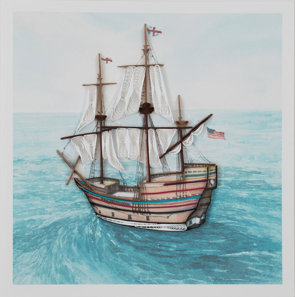 Quilled Mayflower II Greeting Card