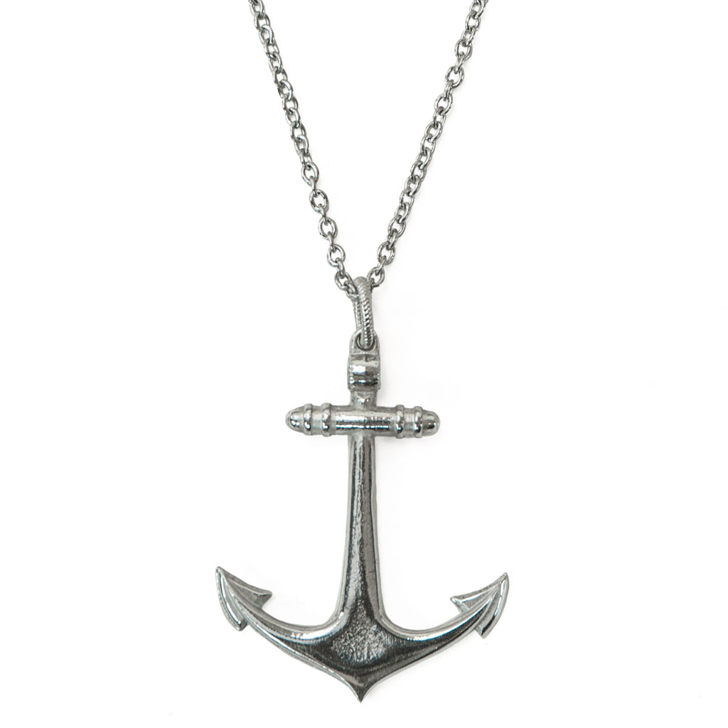 Pewter Anchor Necklace
