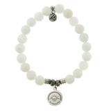 Moonstone Gemstone Bracelet with Plymouth Charm