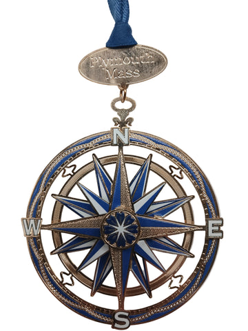 Plymouth, Massachusetts Compass Ornament