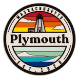 Plymouth Lighthouse Horizon Sticker