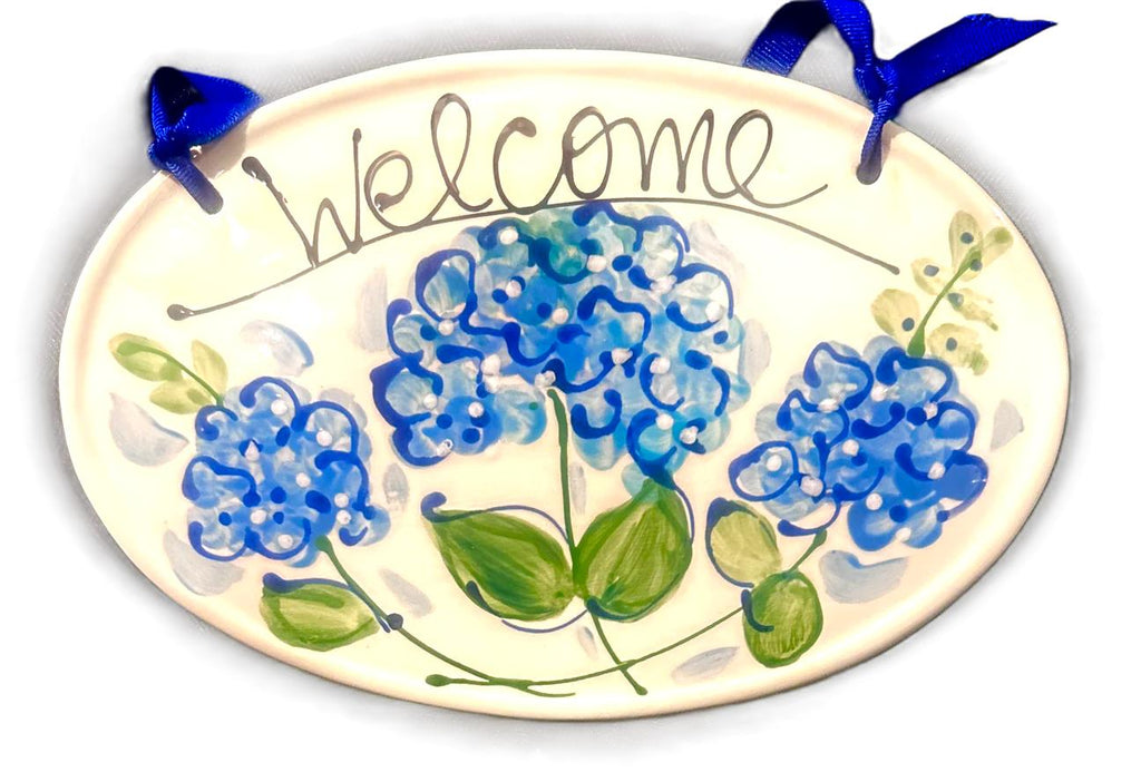 Welcoming Hydrangea Sign