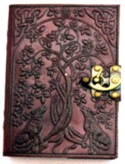 Tree of Life Wolves Leather Journal