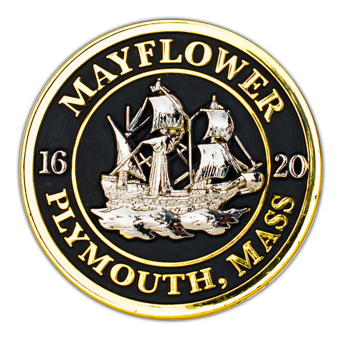 Mayflower Emblem Metal Magnet