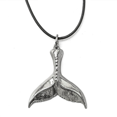Pewter Whale Tail Necklace