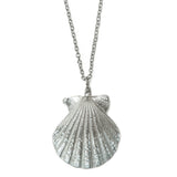 Pewter Scallop Shell Necklace