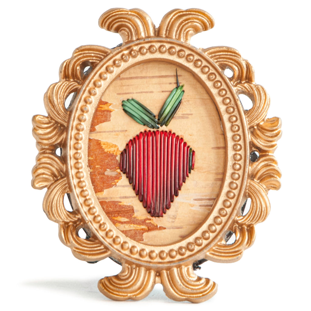 Framed Quillwork Strawberry