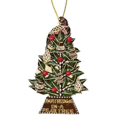 Partridge In A Pear Tree Slipware Ornament