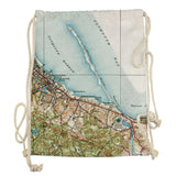 Plymouth Map Drawstring Bag