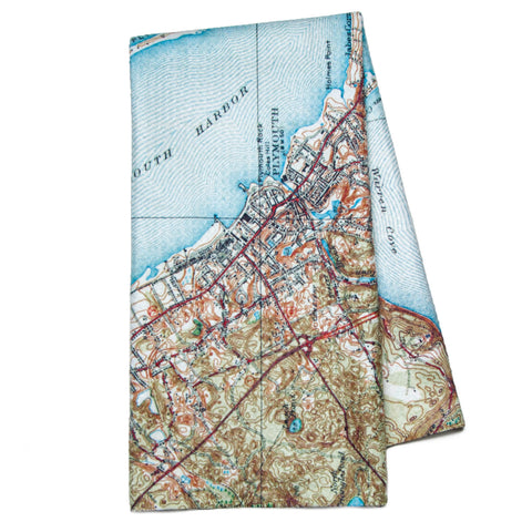 Plymouth Map Tea Towel