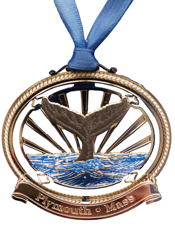 Plymouth, Massachusetts Whale Tail Ornament