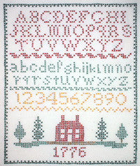 Colonial Sampler Stamped-on Cross Stitch Kit