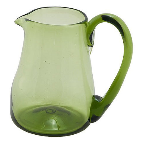 Green Glass Creamer