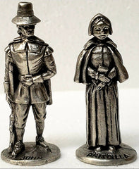 John & Priscilla Alden Pewter Figurine Set