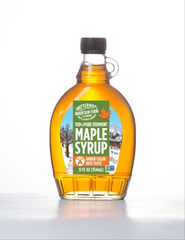 Maple Syrup Golden Glass Bottle