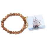 Mayflower II Salvaged Wood Bead Bracelet