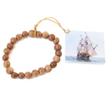 Mayflower II Salvaged Wood Bead Bracelet