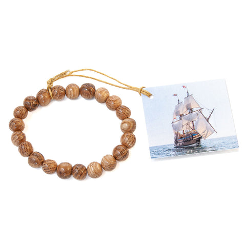 Mayflower II Salvaged Wood Bead Bracelet