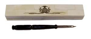 Pineapple Pen Box with Horn Pen