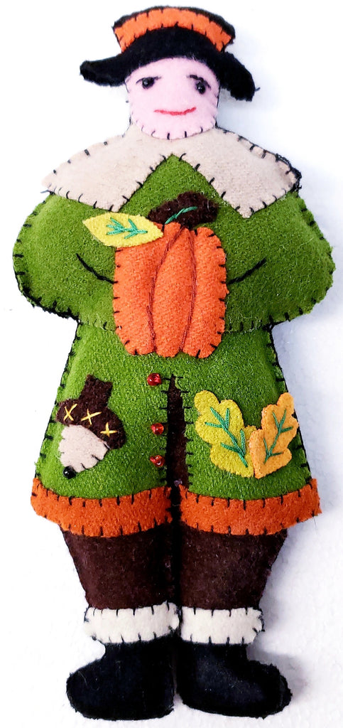 Pilgrim Man Felt Ornament