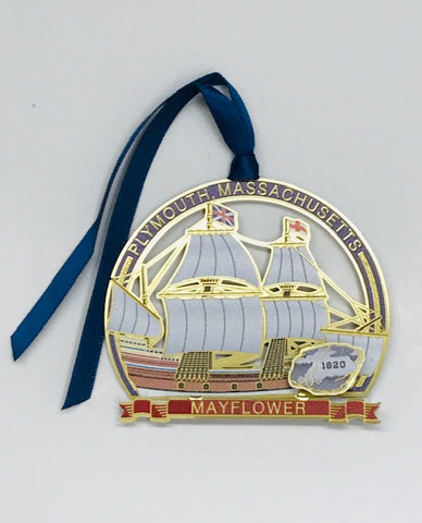 Plymouth, Massachusetts Mayflower Full Color Ornament