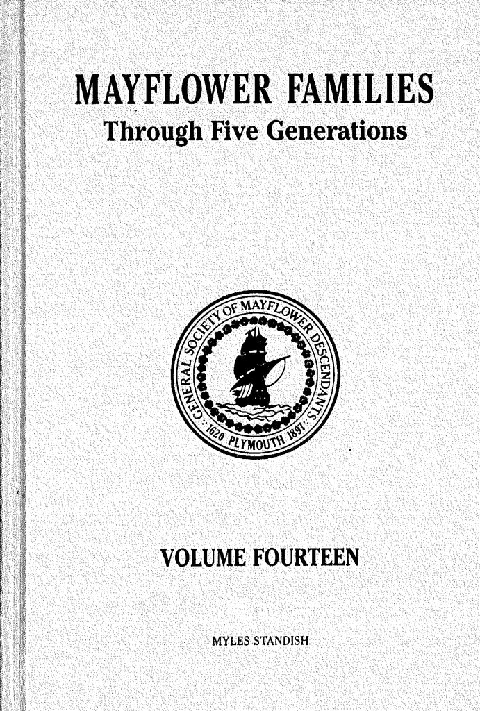 Mayflower Families Genealogy Book