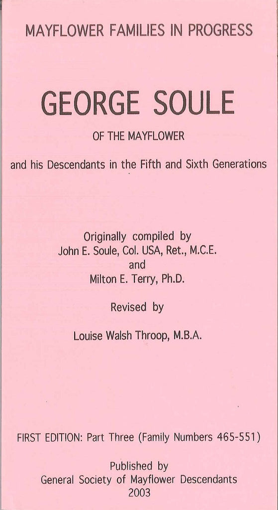 Mayflower Families in Progress