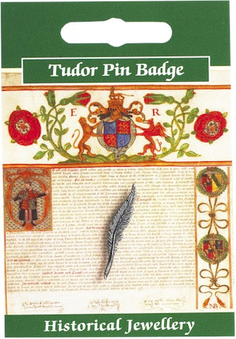Tudor Quill Pin Badge
